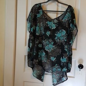 Torrid floral chiffon top